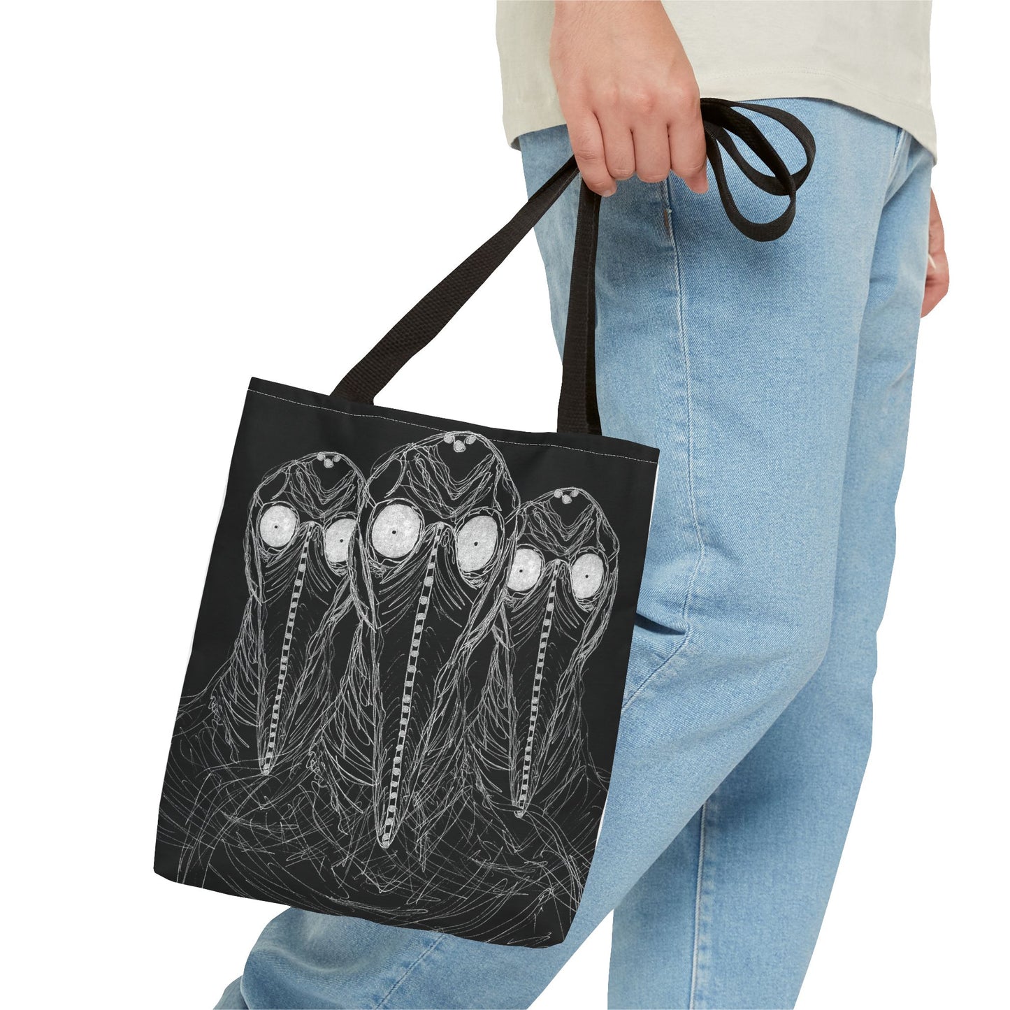 Plague Doctor Figures Tote Bag | Dark Gothic Illustration