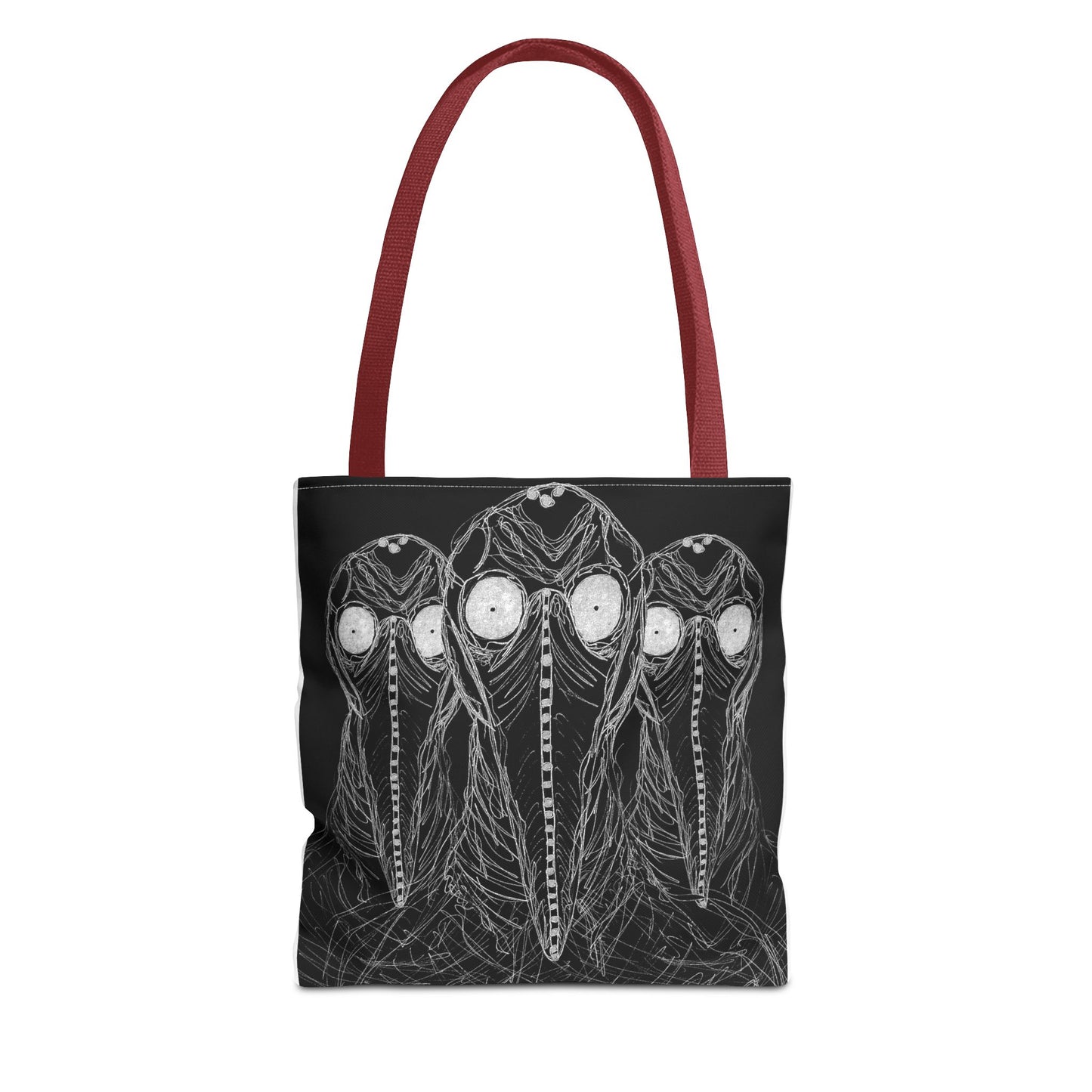Plague Doctor Figures Tote Bag | Dark Gothic Illustration