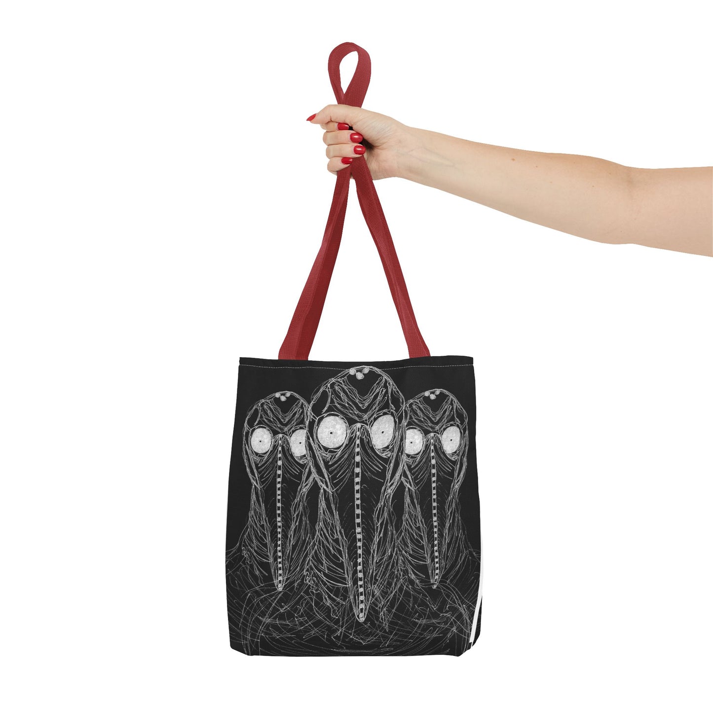 Plague Doctor Figures Tote Bag | Dark Gothic Illustration