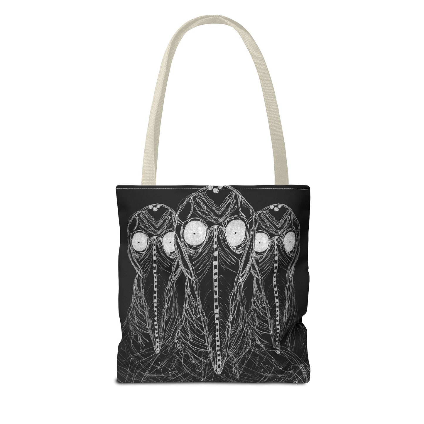 Plague Doctor Figures Tote Bag | Dark Gothic Illustration