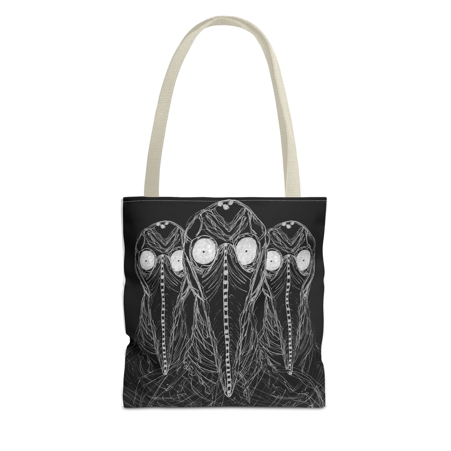 Plague Doctor Figures Tote Bag | Dark Gothic Illustration