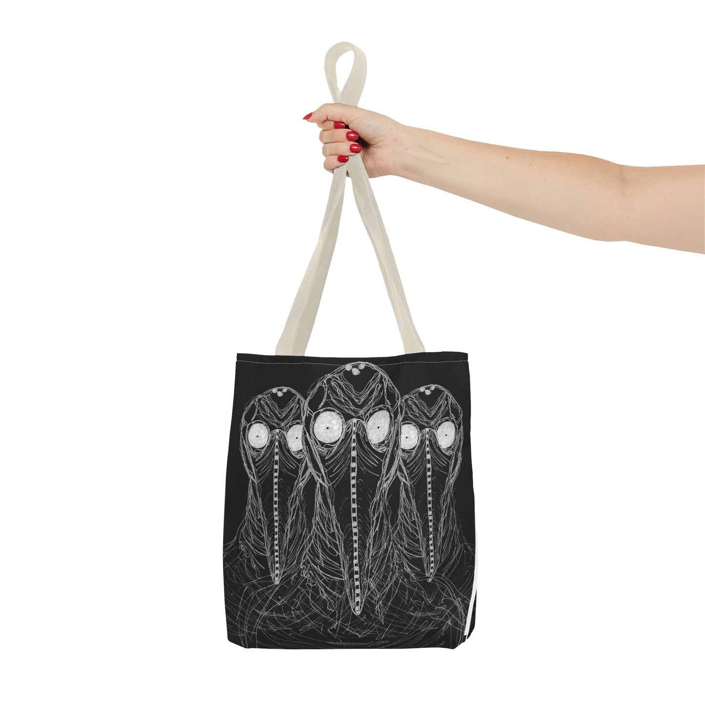 Plague Doctor Figures Tote Bag | Dark Gothic Illustration