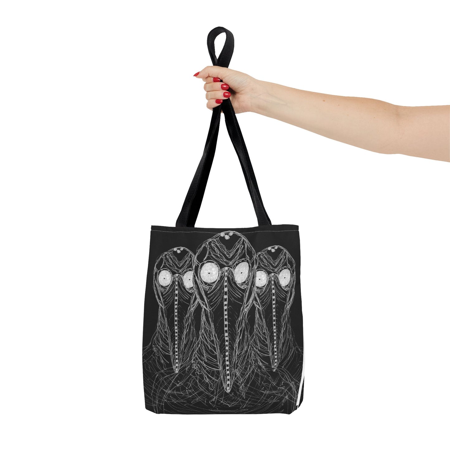 Plague Doctor Figures Tote Bag | Dark Gothic Illustration