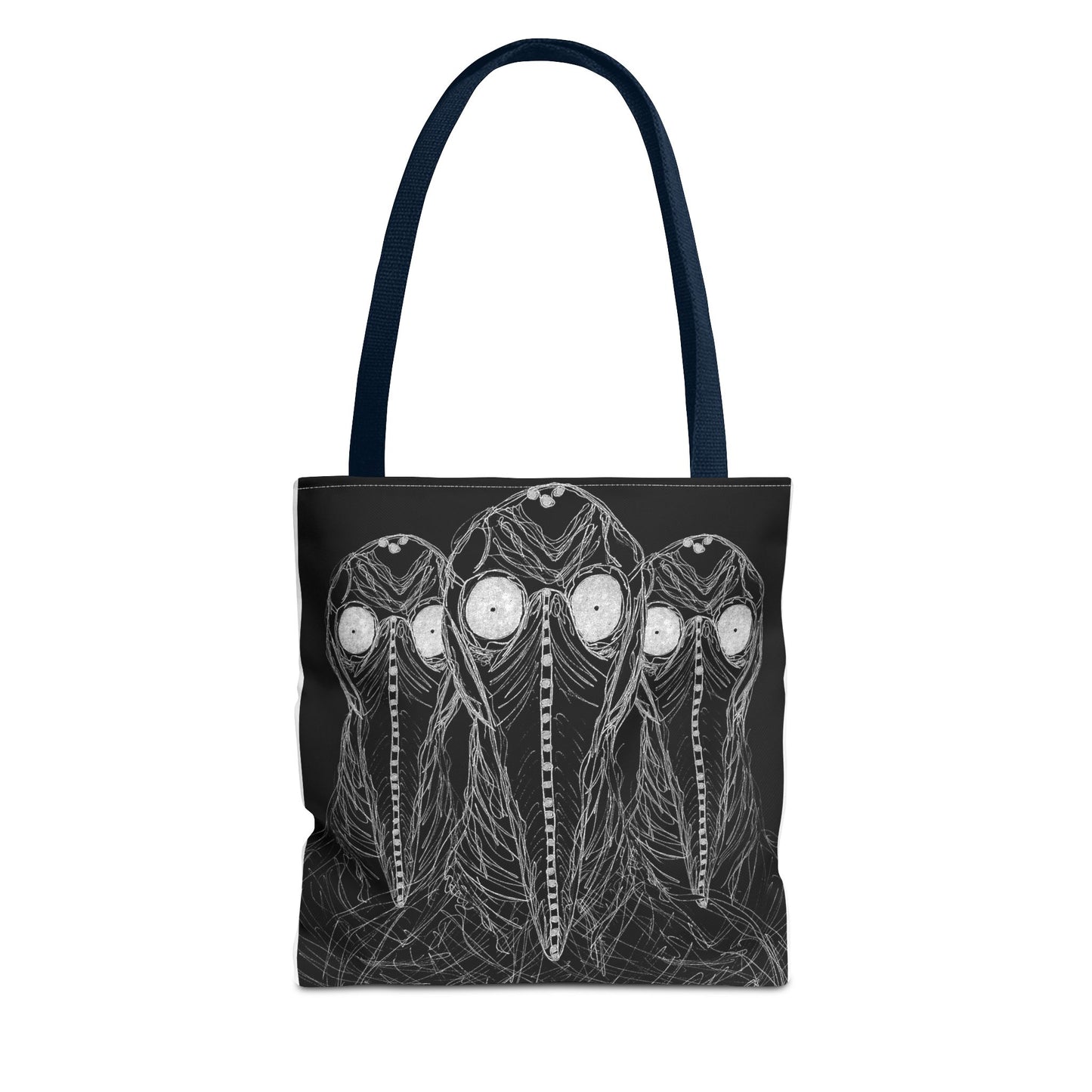 Plague Doctor Figures Tote Bag | Dark Gothic Illustration
