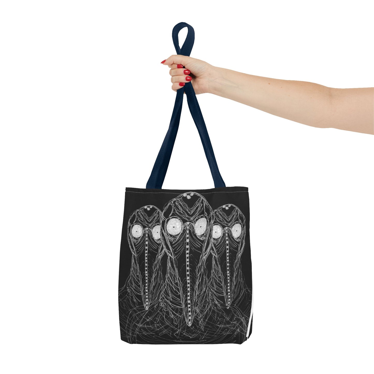 Plague Doctor Figures Tote Bag | Dark Gothic Illustration
