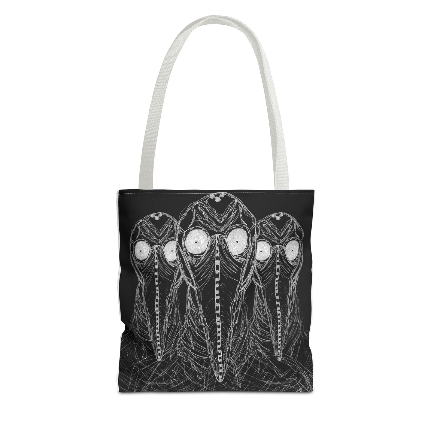 Plague Doctor Figures Tote Bag | Dark Gothic Illustration