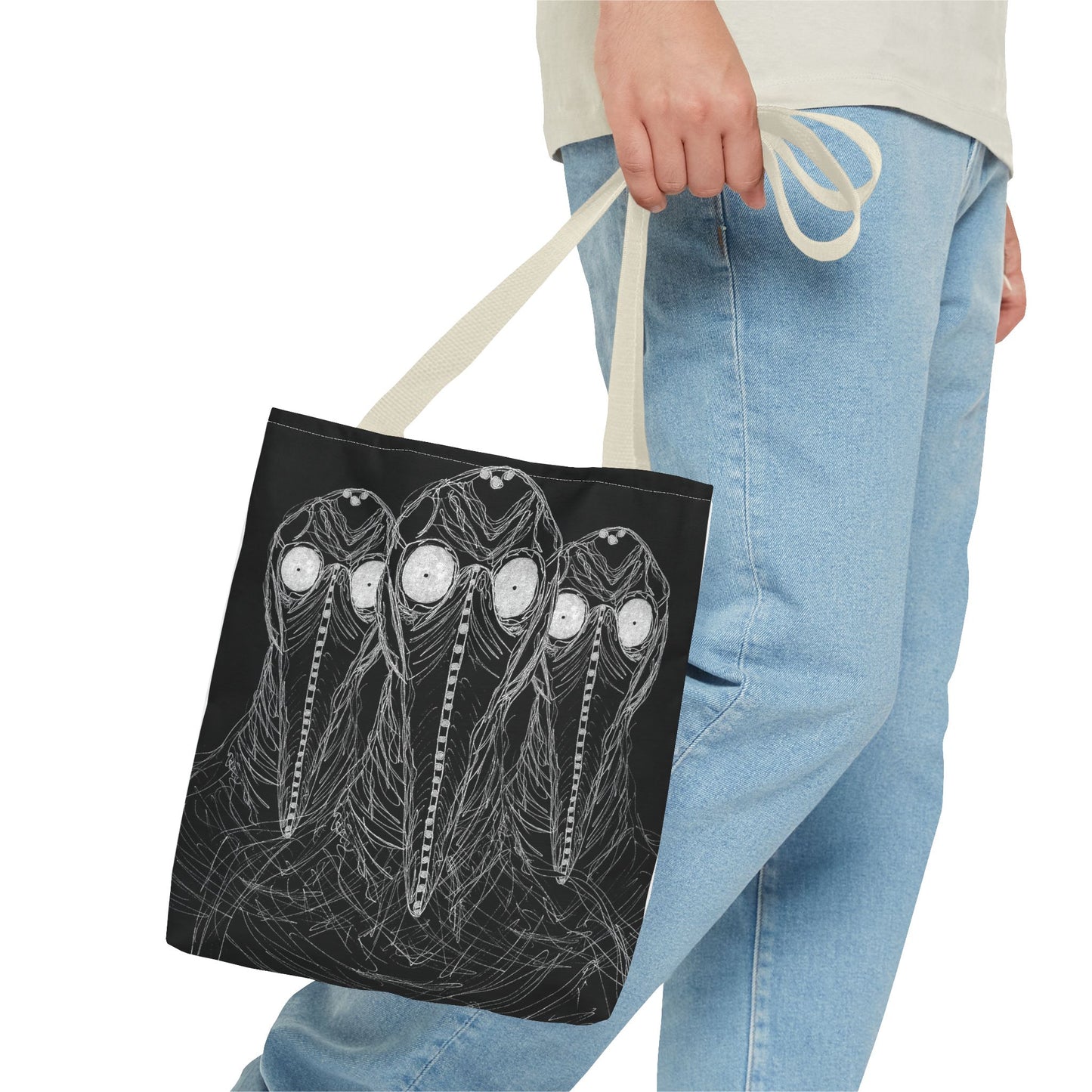 Plague Doctor Figures Tote Bag | Dark Gothic Illustration