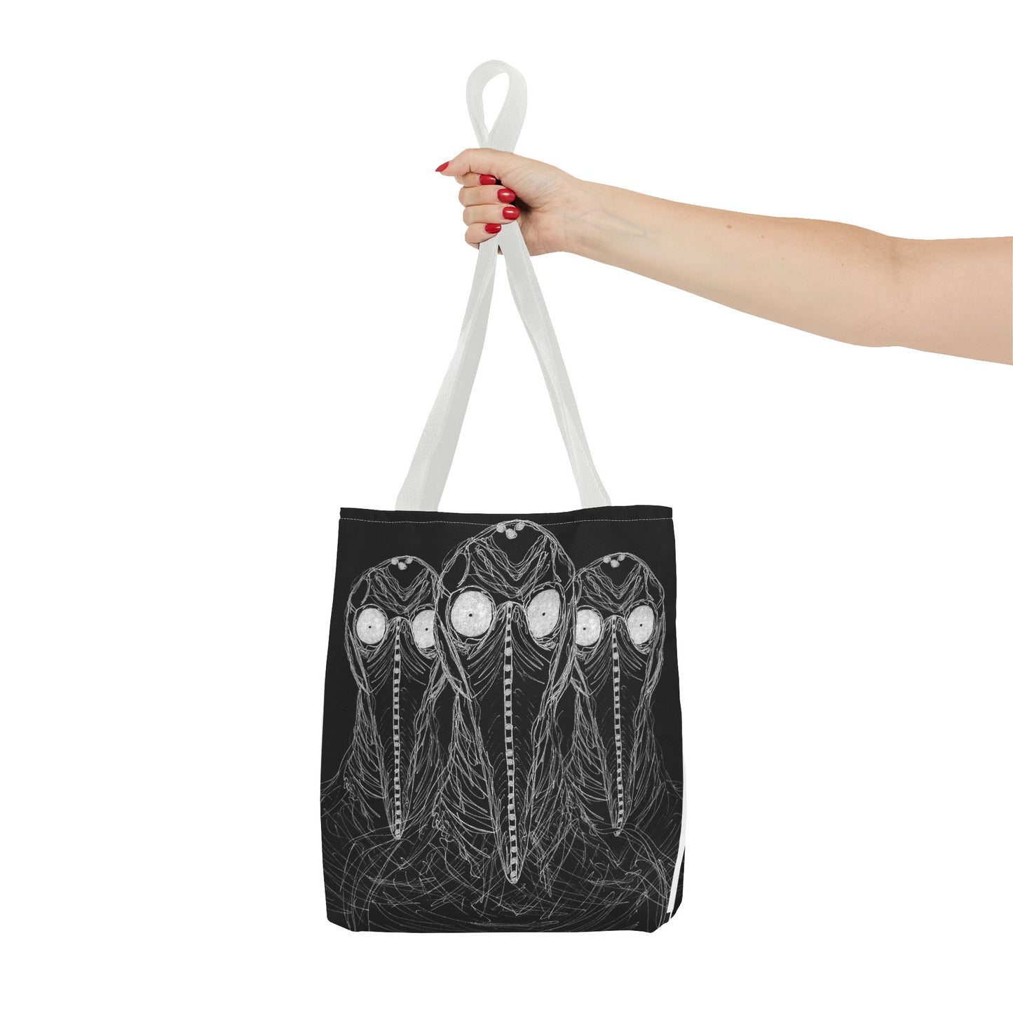 Plague Doctor Figures Tote Bag | Dark Gothic Illustration
