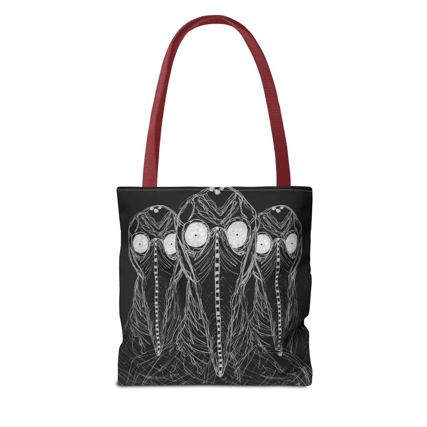 Plague Doctor Figures Tote Bag | Dark Gothic Illustration