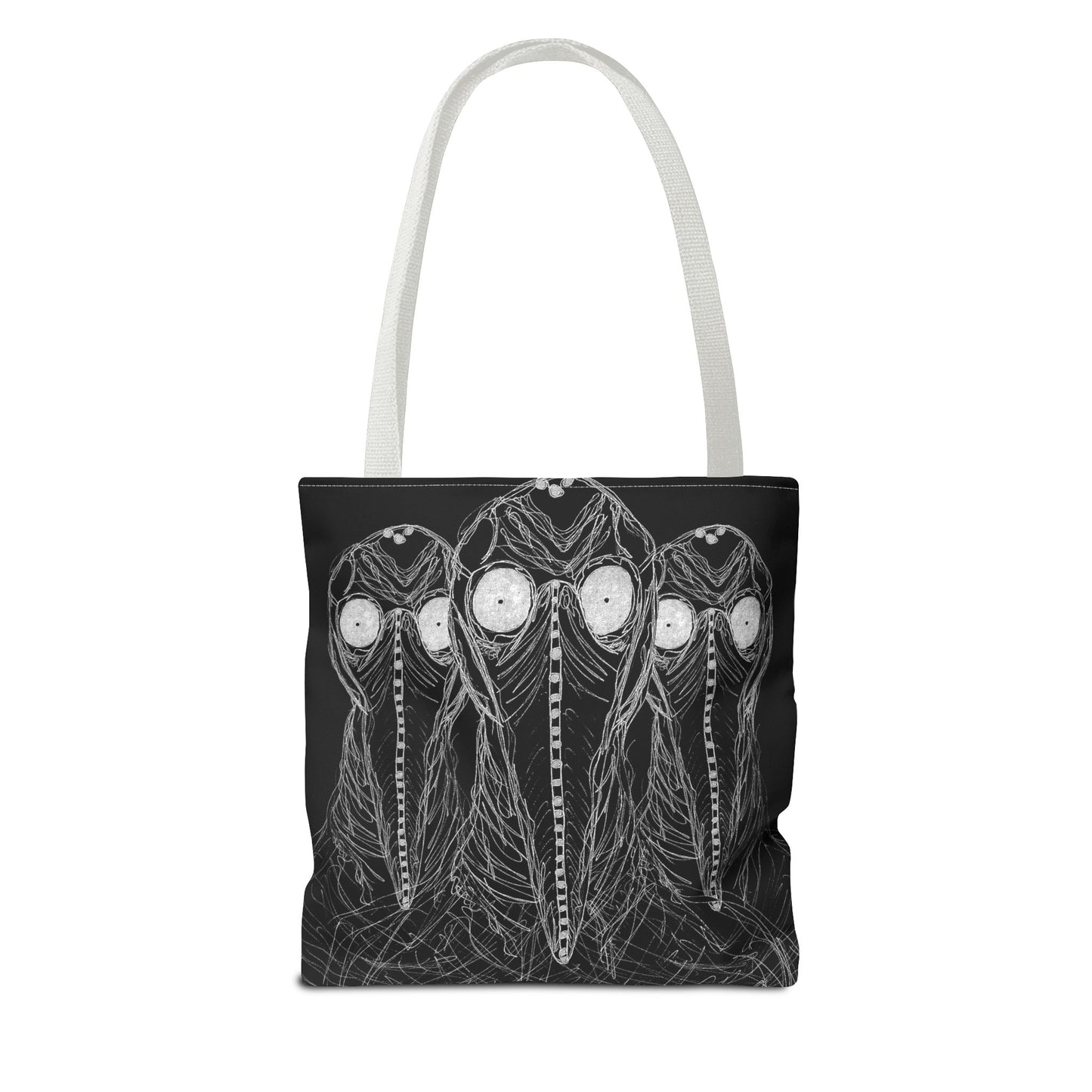 Plague Doctor Figures Tote Bag | Dark Gothic Illustration