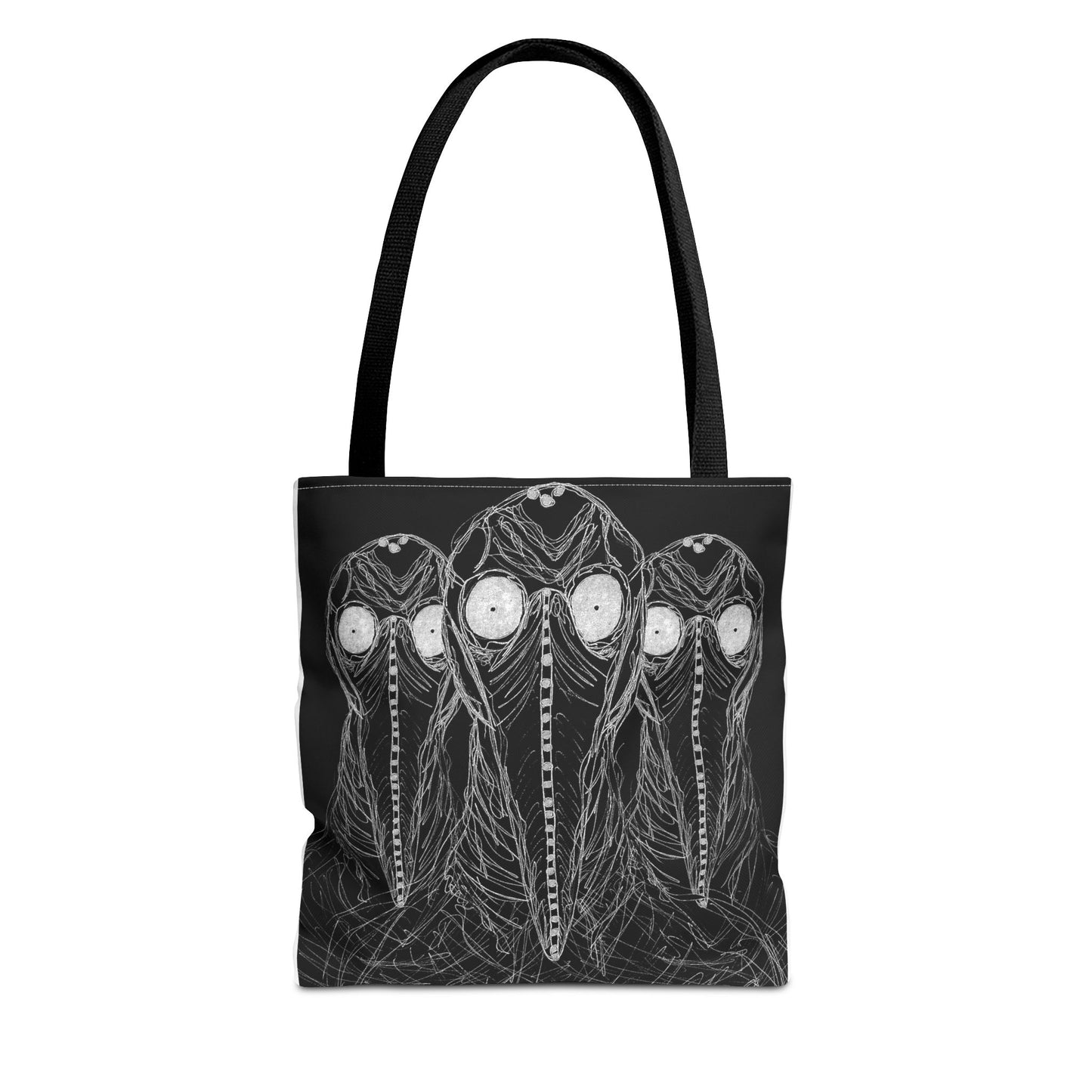 Plague Doctor Figures Tote Bag | Dark Gothic Illustration