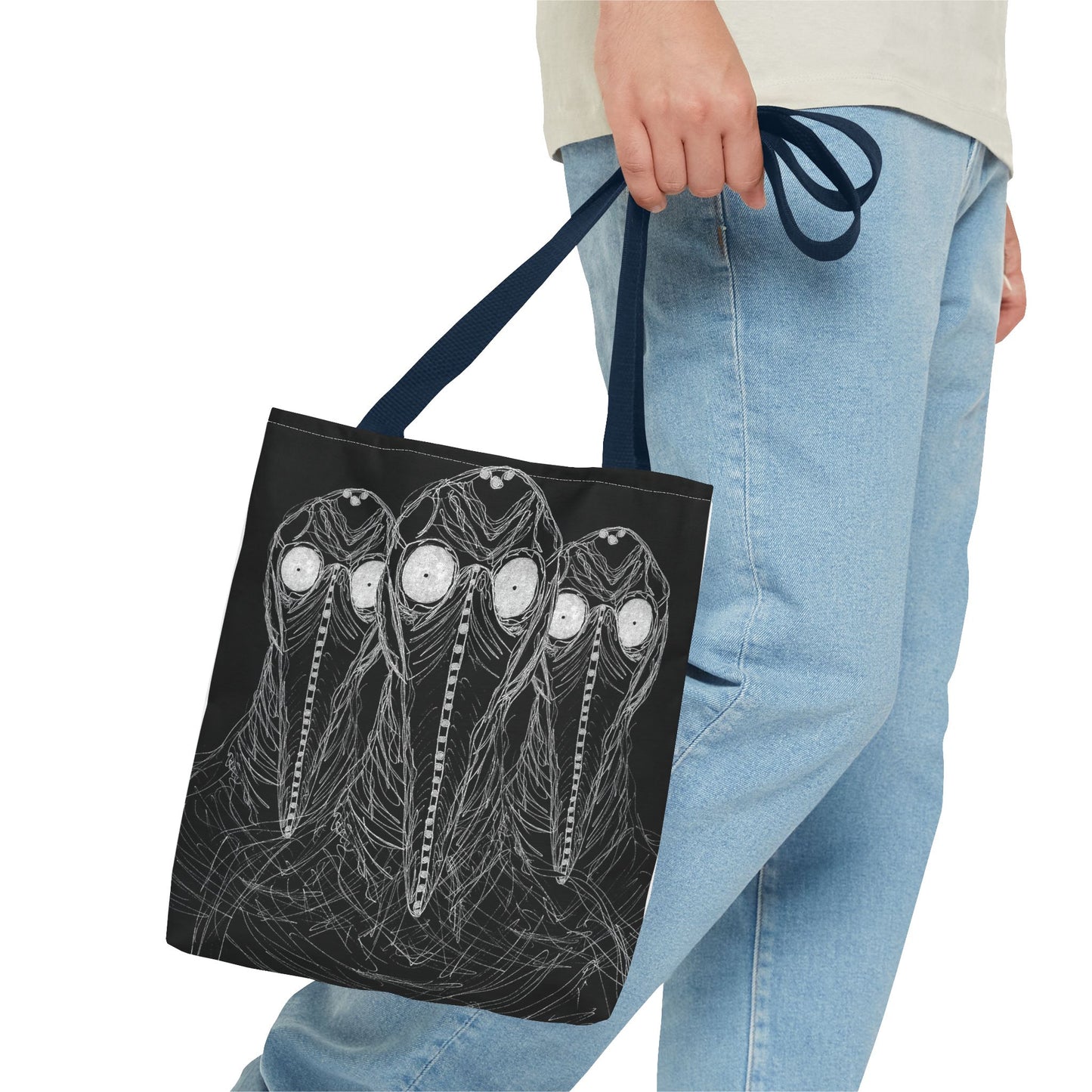 Plague Doctor Figures Tote Bag | Dark Gothic Illustration