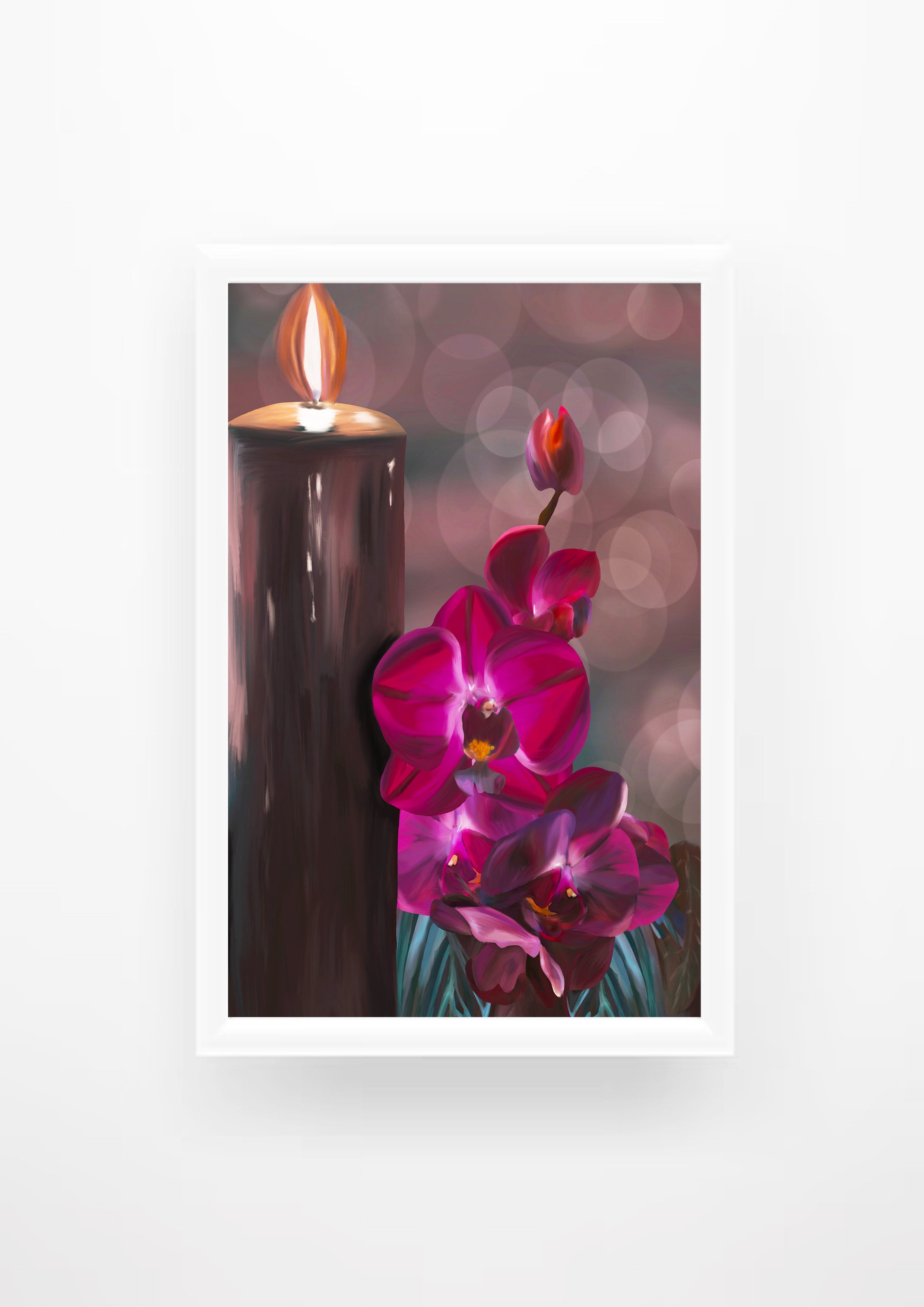 Candle Orchids – Art Print