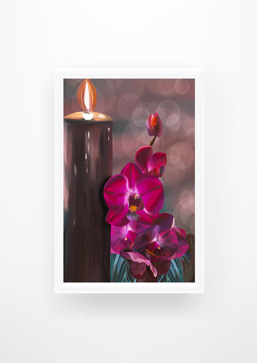 Candle Orchids – Art Print