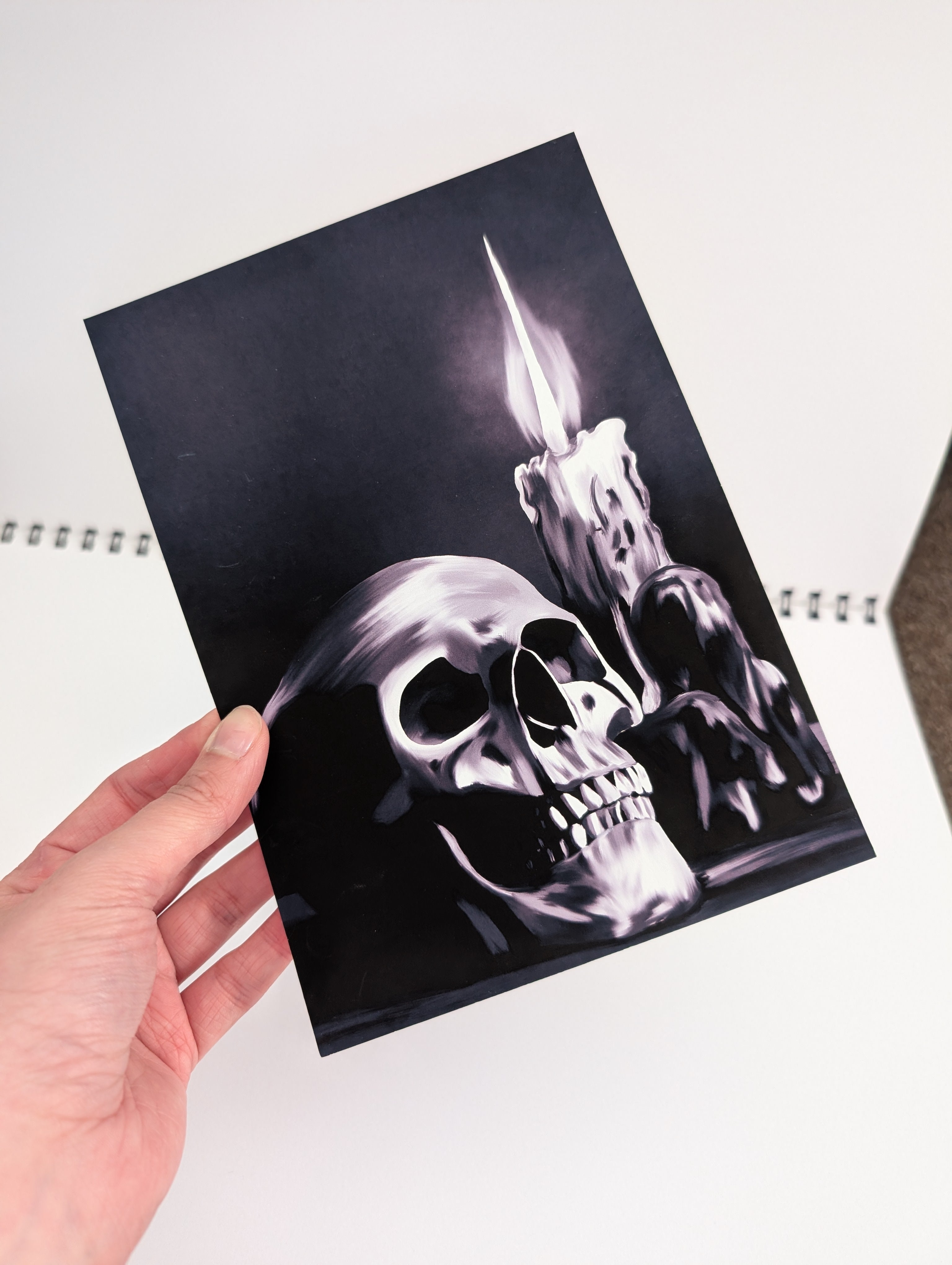 Candlelit Skull – Art Print
