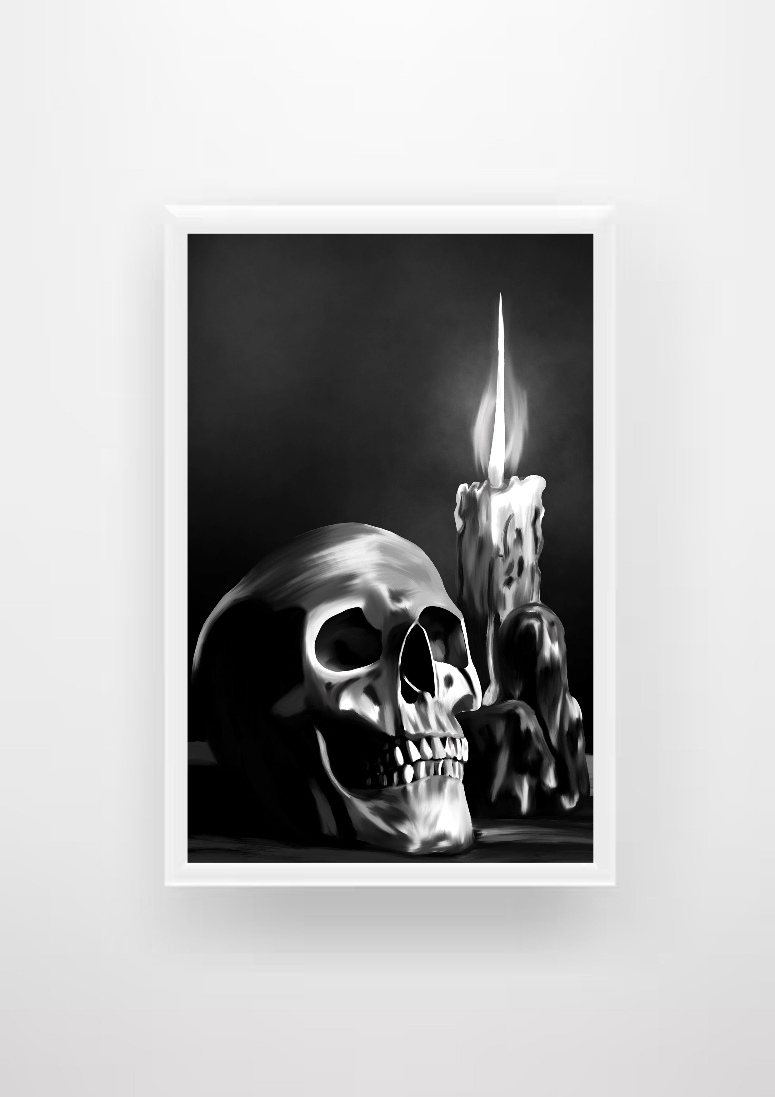 Candlelit Skull – Art Print